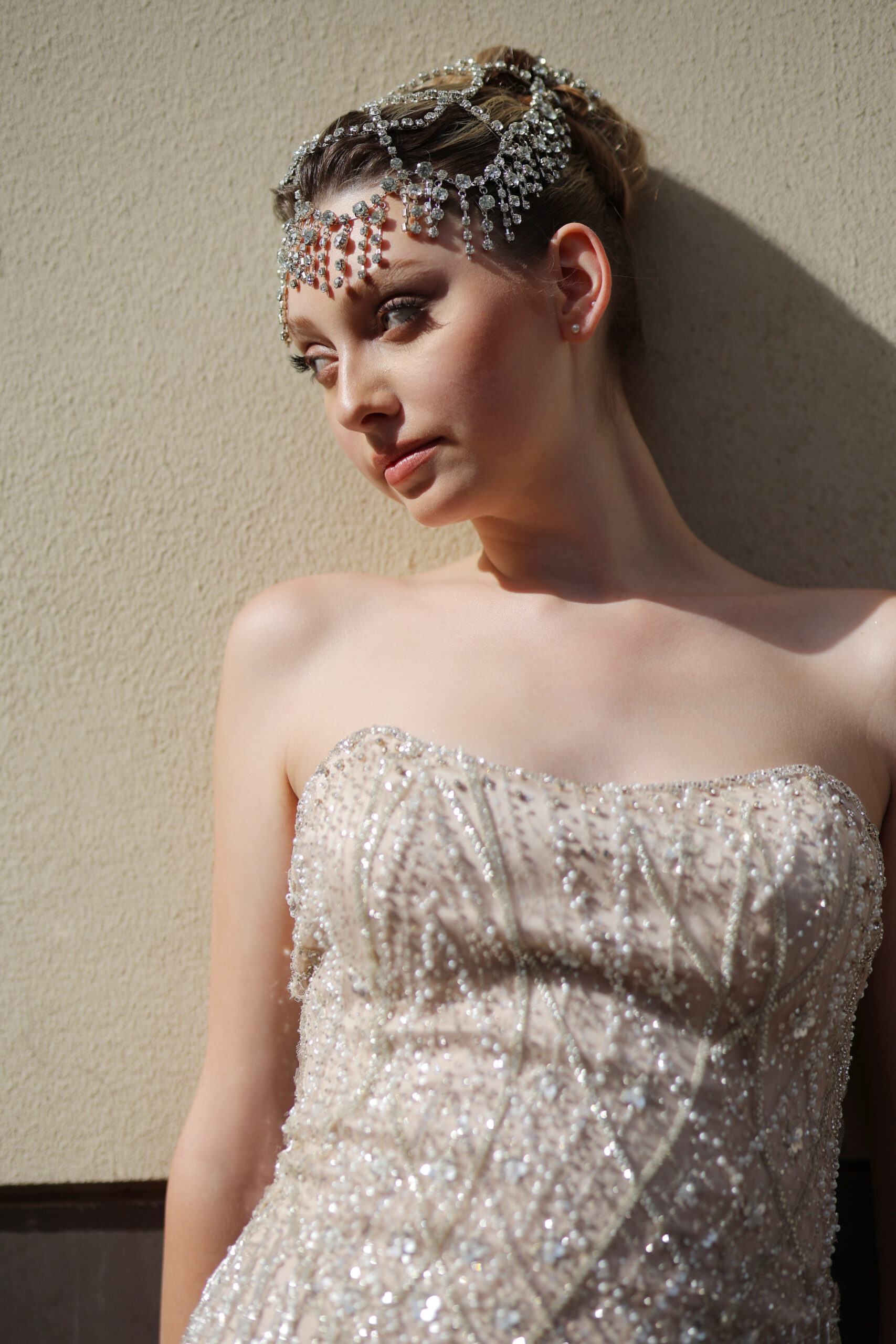 Amadia Bej Taş İşlemeli Mini After Party Elbisesi - Görsel 13