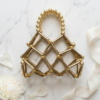 El Yapımı Gold Çubuk Boncuklu Kafes Çanta - Mimari Tasarım Abiye Çanta